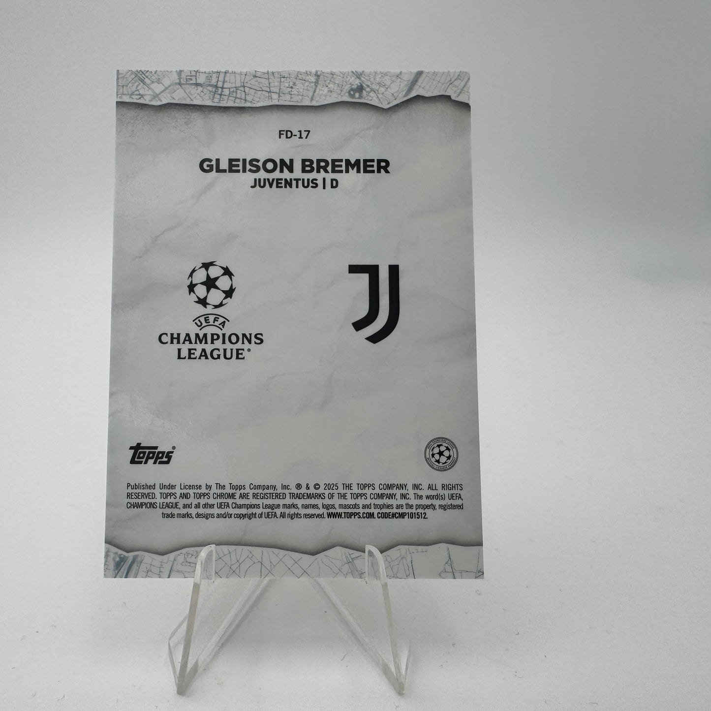 Gleison Bremer - Juventus - Topps Chrome UCC 2024/25 - 011/199