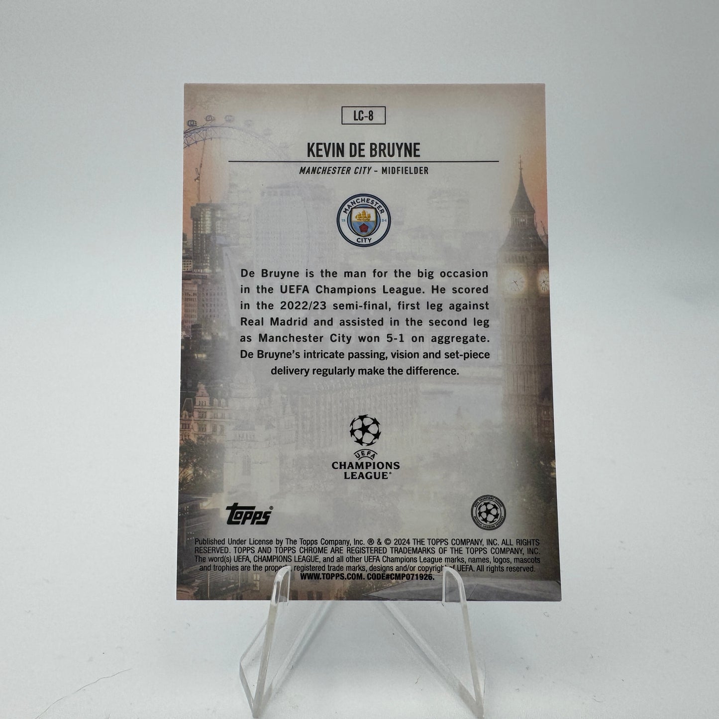 Kevin De Bruyne - Manchester City - Topps Chrome UCC 2023/24 - 052/150 London Calling