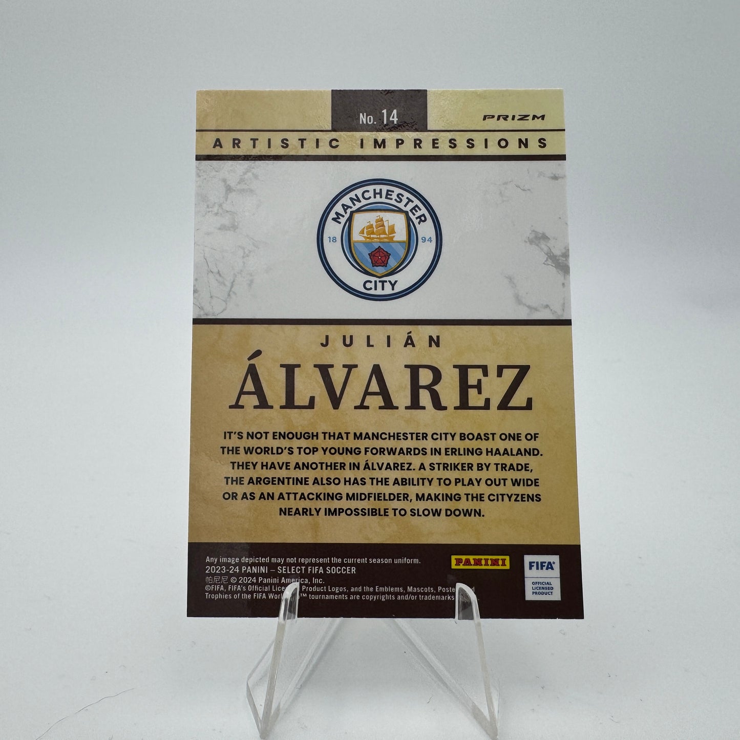 Julian Alvarez - Manchester City - Panini Select FIFA 2023/24 - Artistic Impressions