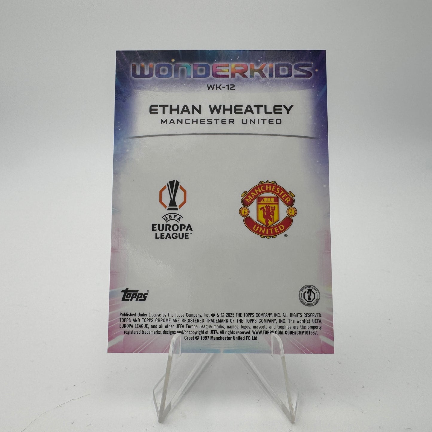 Ethan Wheatley RC - Manchester United - Topps Chrome UCC 2024/25 - 08/10 Wonderkids