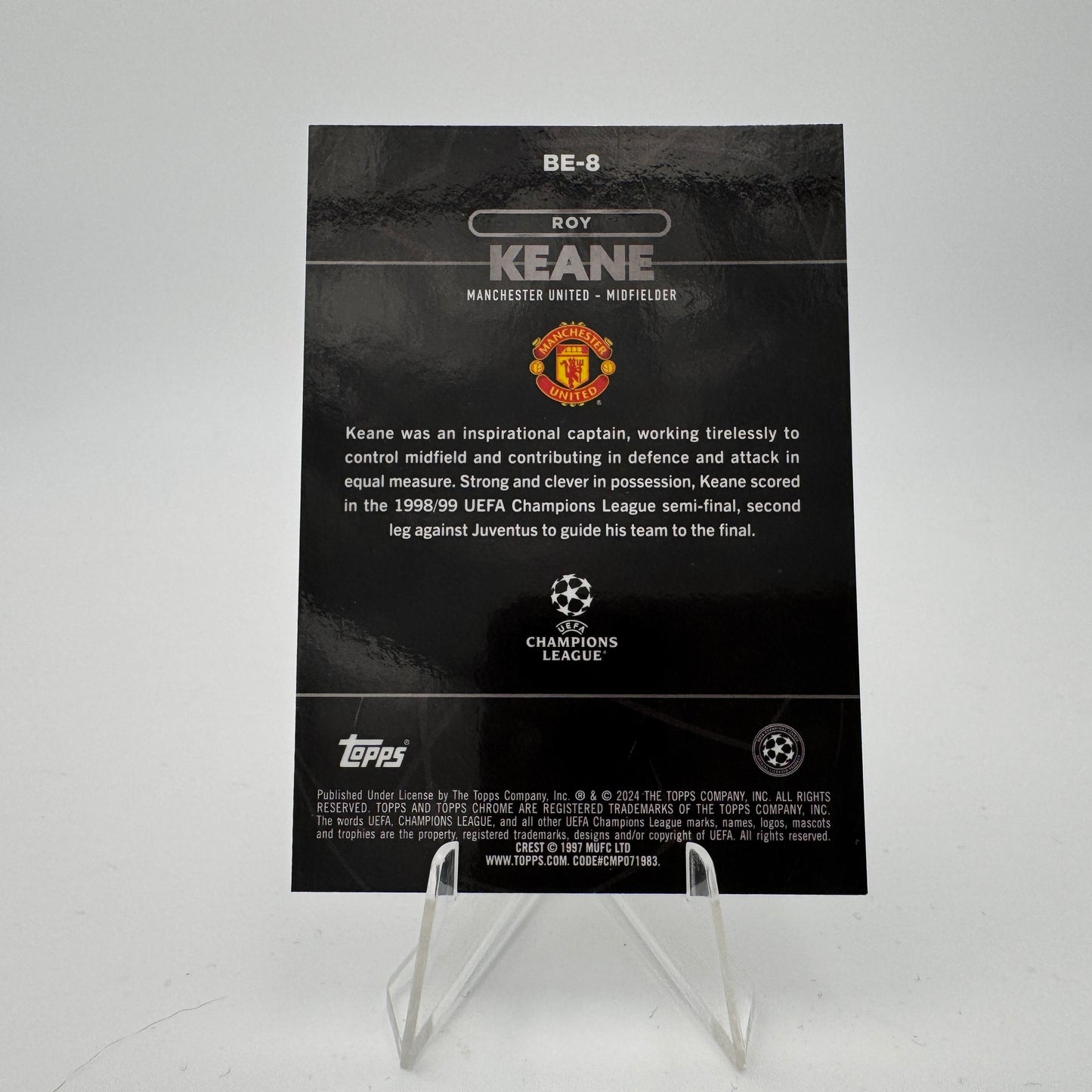 Roy Keane - Manchester United - Topps Chrome UCC 23/24 - Shadow Etch (Case Hit)