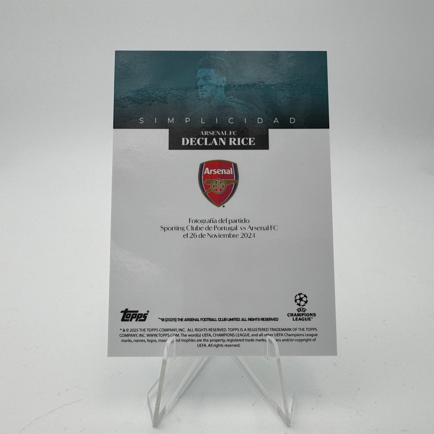 Declan Rice - Arsenal - Topps Simplicidad 2025 - 18/49