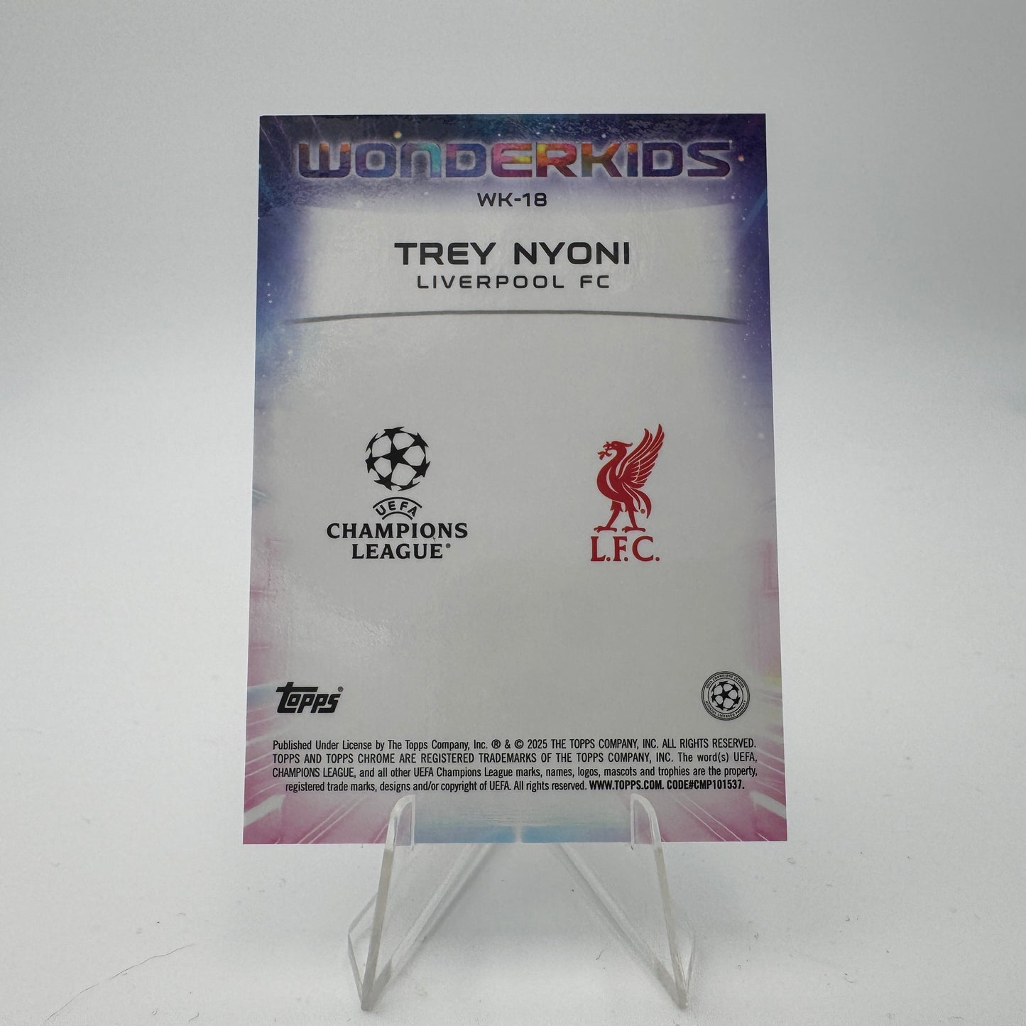 Trey Nyoni RC - Liverpool FC - Topps Chrome UCC 2024/25 - 149/199