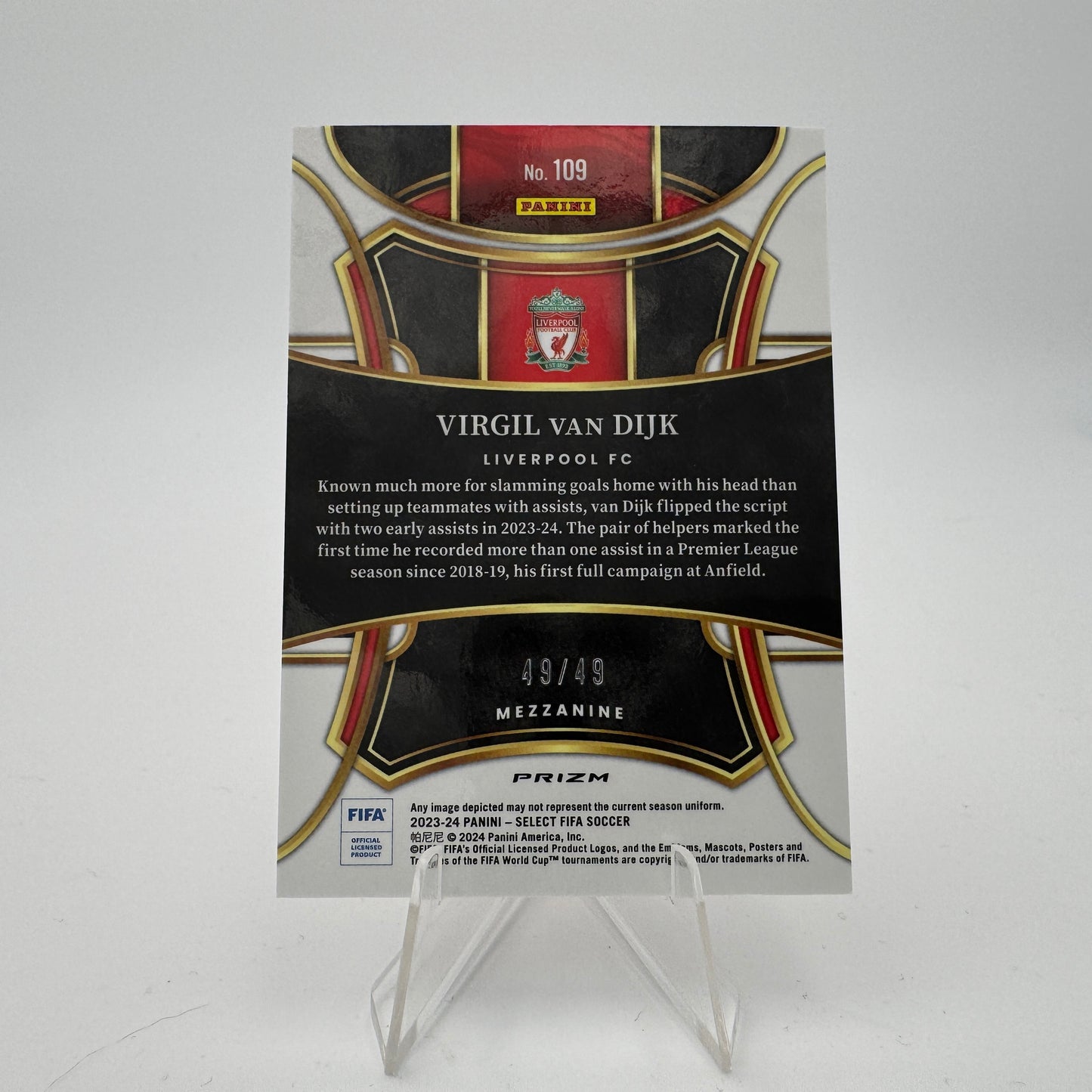 Virgil Van Dijk - Liverpool FC - Panini Select FIFA 2023/24 - 49/49