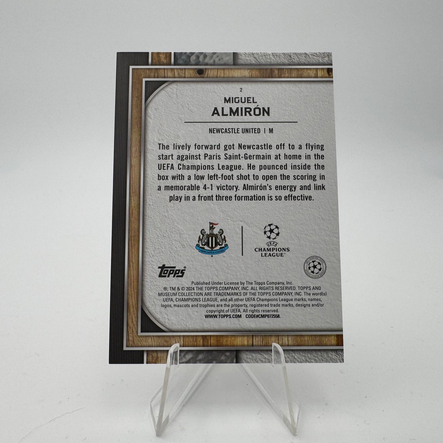 Miguel Almiron - Newcastle United - Topps Museum 2023/24 - 19/25