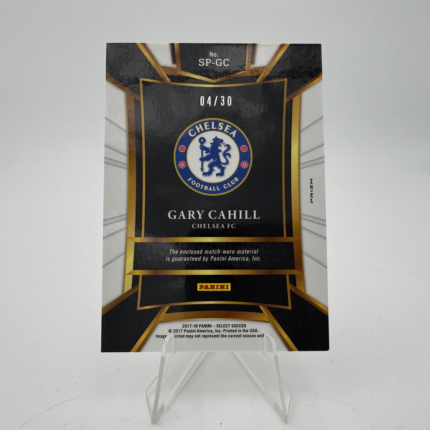 Gary Cahill - Chelsea FC - Panini Select 2017/18 - Relic 04/30