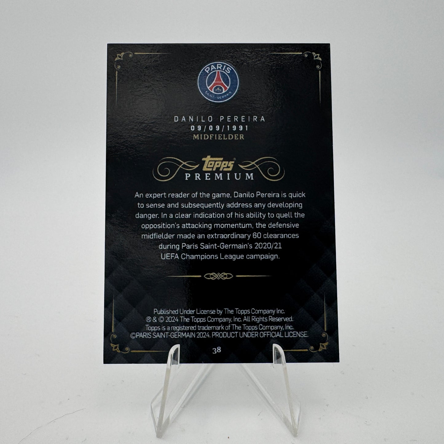 Danilo Pereira - Paris Saint Germain - Topps PSG Premium - 21/30