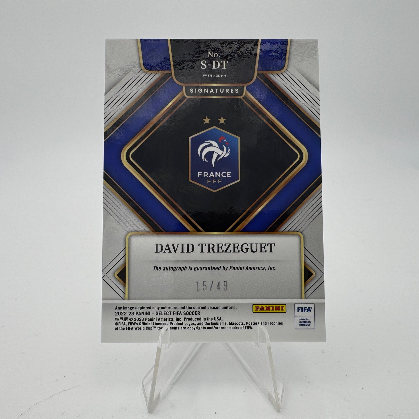 David Trezeguet - FRANCE - Panini Select 2022/23 - Autograph 15/49