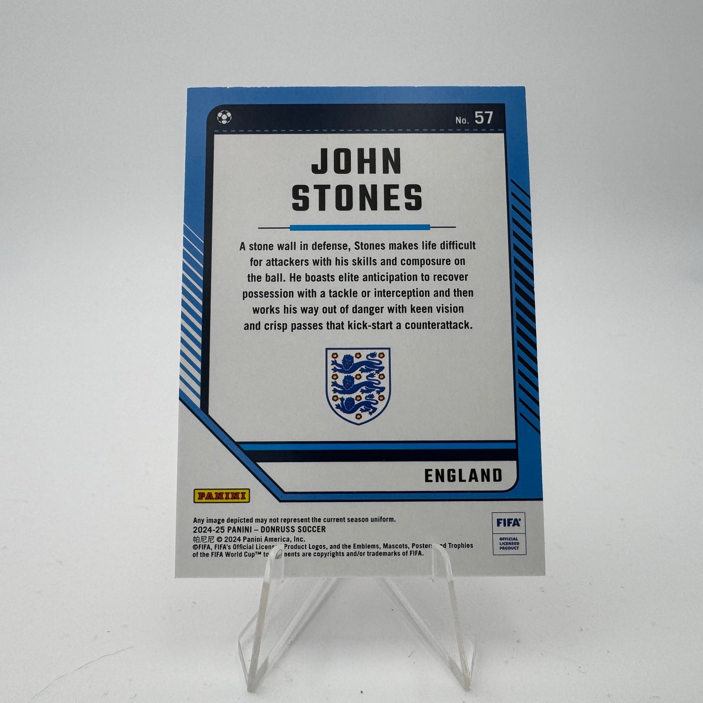 John Stones - England - Panini Donruss 2024/25 - 02/99