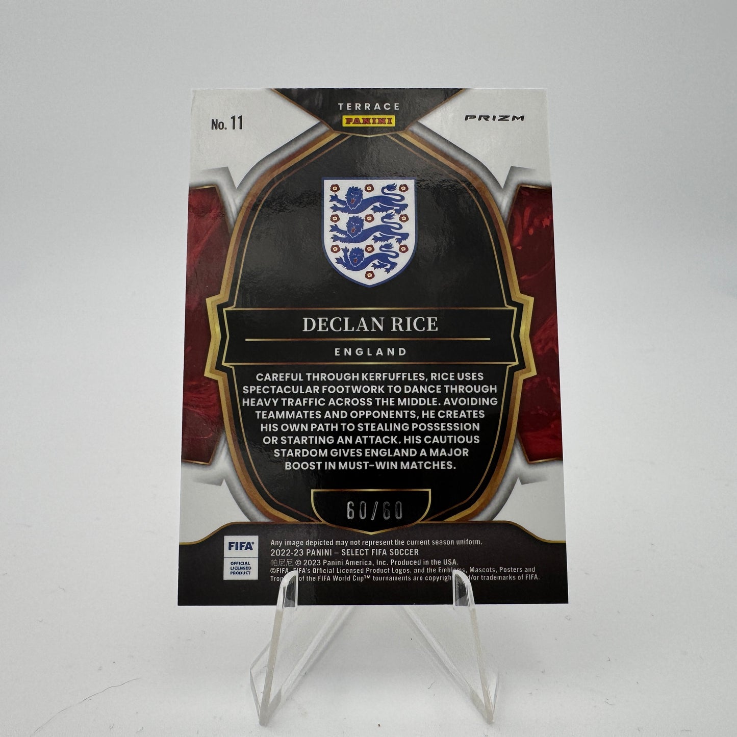 Declan Rice - England - Panini Select 2022/23 - 60/60