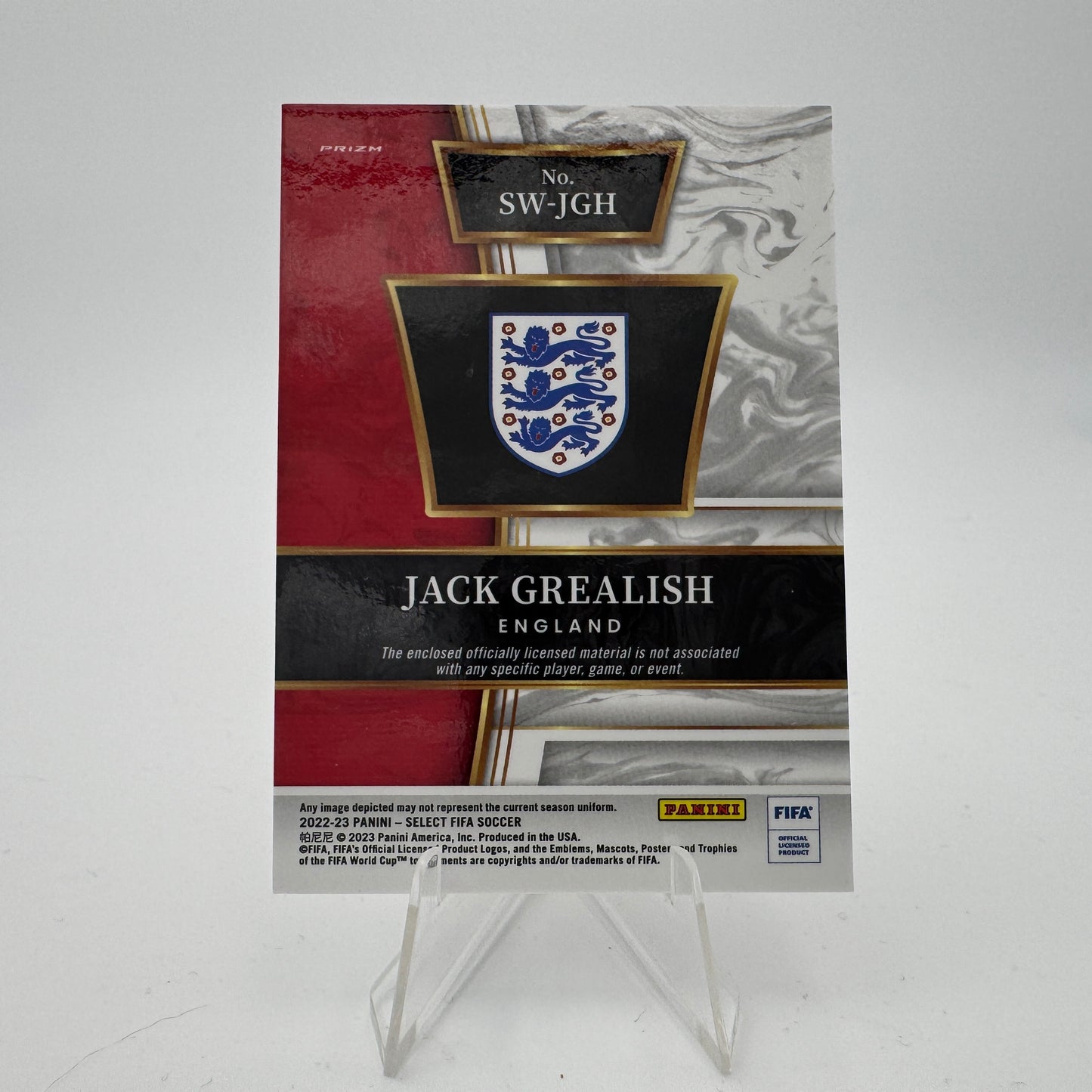 Jack Grealish - England - Panini Select 2022/23 - Relic