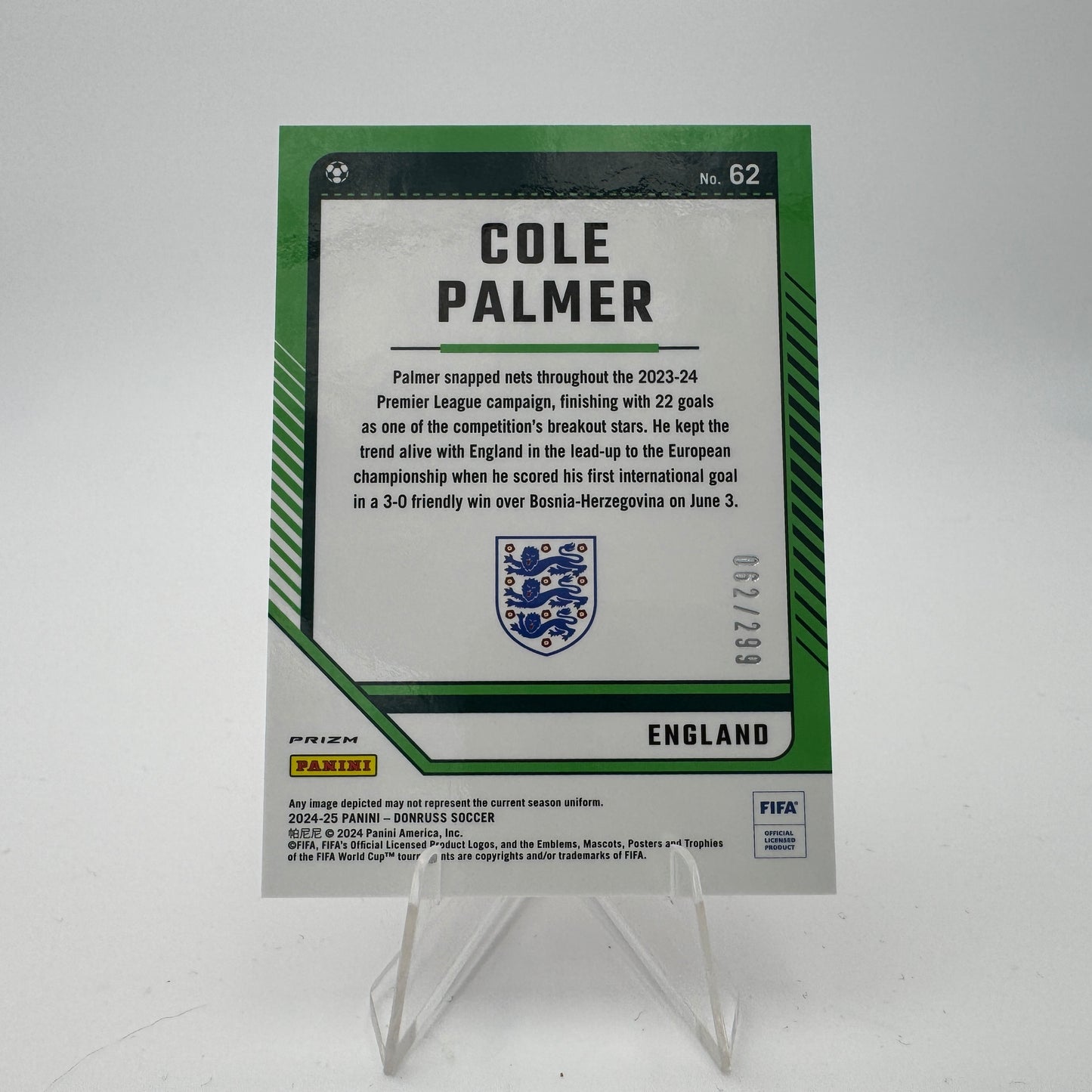Cole Palmer - England - Panini Donruss 2024/25 - 062/299