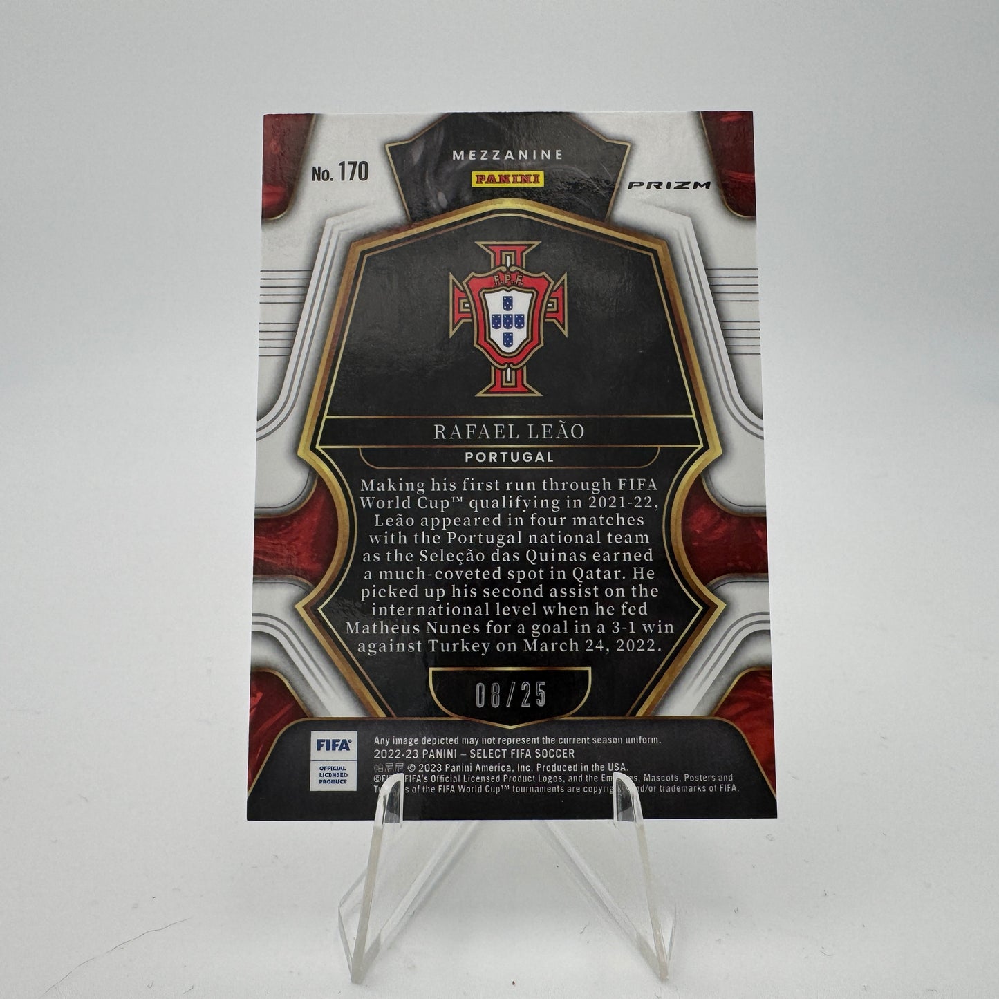 Rafael Leao - Portugal - Panini Select FIFA 2022/23 - 08/25