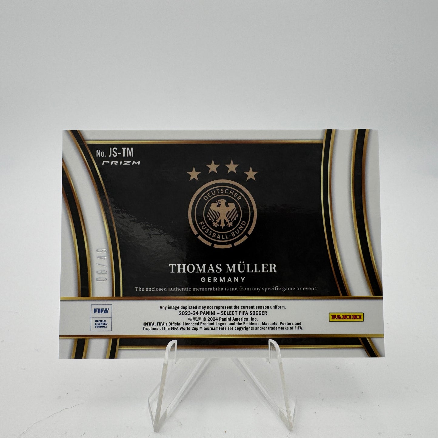 Thomas Muller - Germany - Panini Select 2023/24 - Relic 08/49