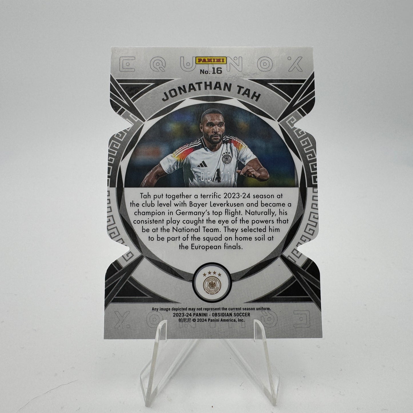 Jonathan Tah - Germany - Panini Obsidian 2023/24 - Die Cut 08/11