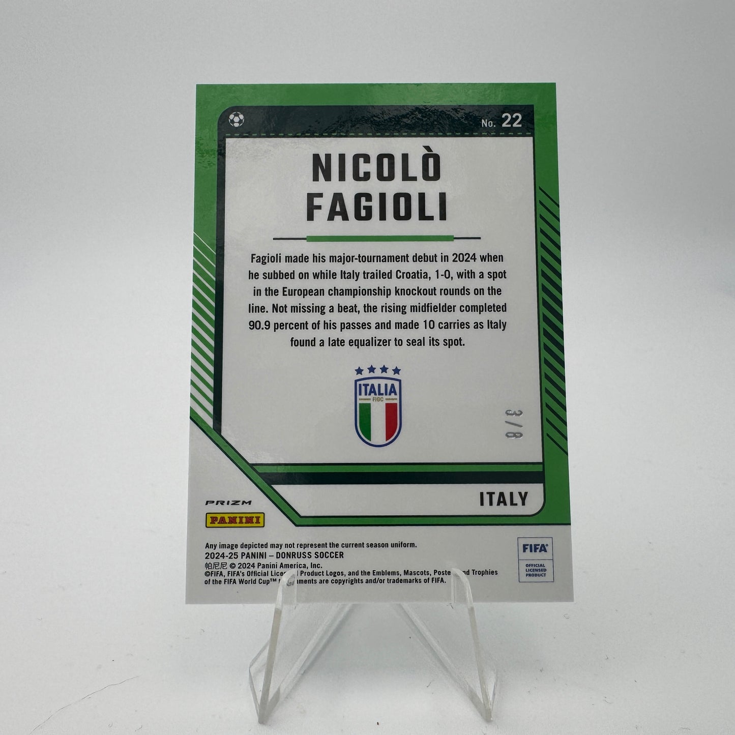 Nicolo Fagioli - Italy - Panini Donruss 2024/25 - 3/8