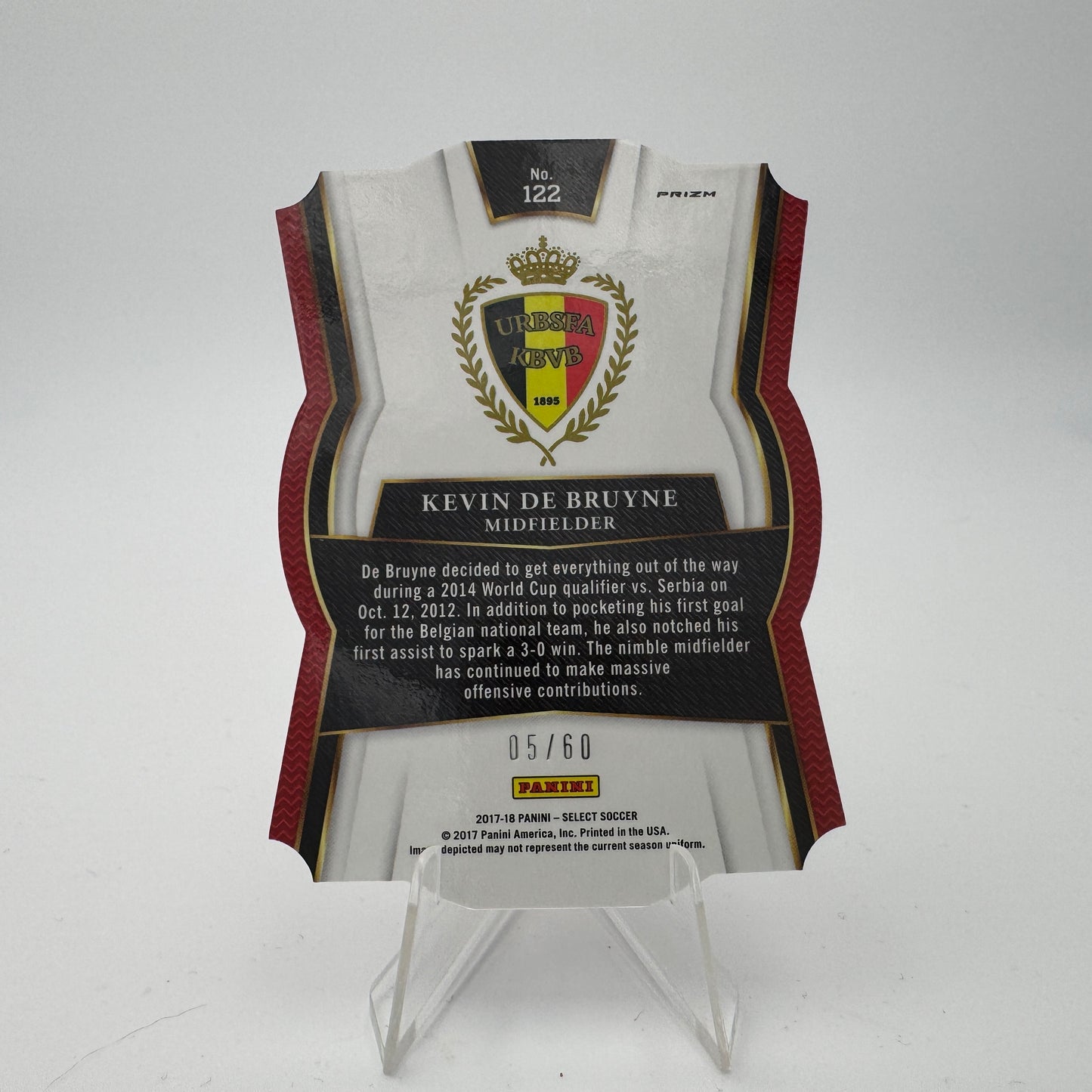 Kevin De Bruyne - Belgium - Panini Select 2017/18 - Die Cut 05/60