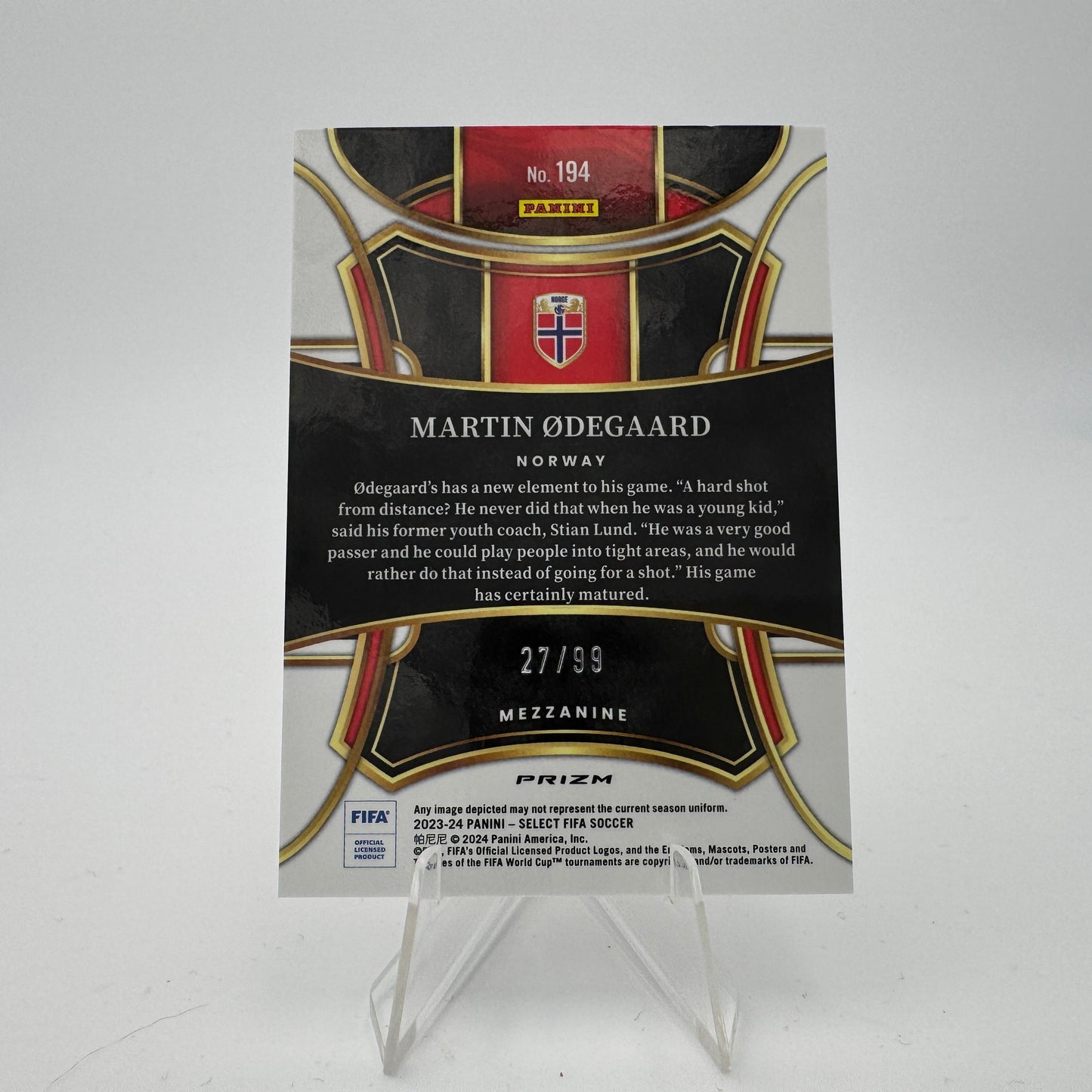 Martin Odegaard - Norway - Panini Select FIFA 2023/24 - 27/99