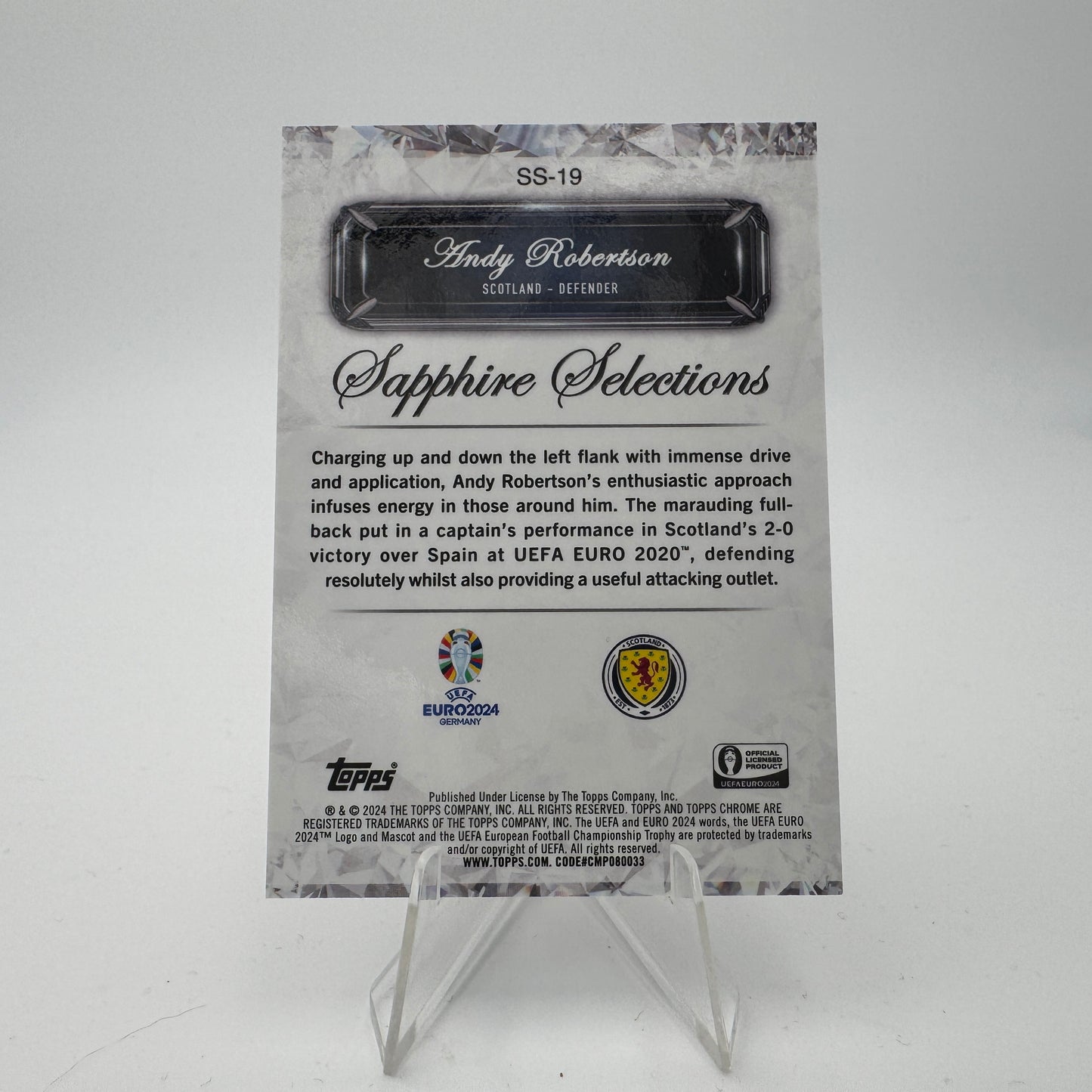 Andy Robertson - Scotland - Topps Chrome Sapphire EURO 2024 - Sapphire Selections 39/50