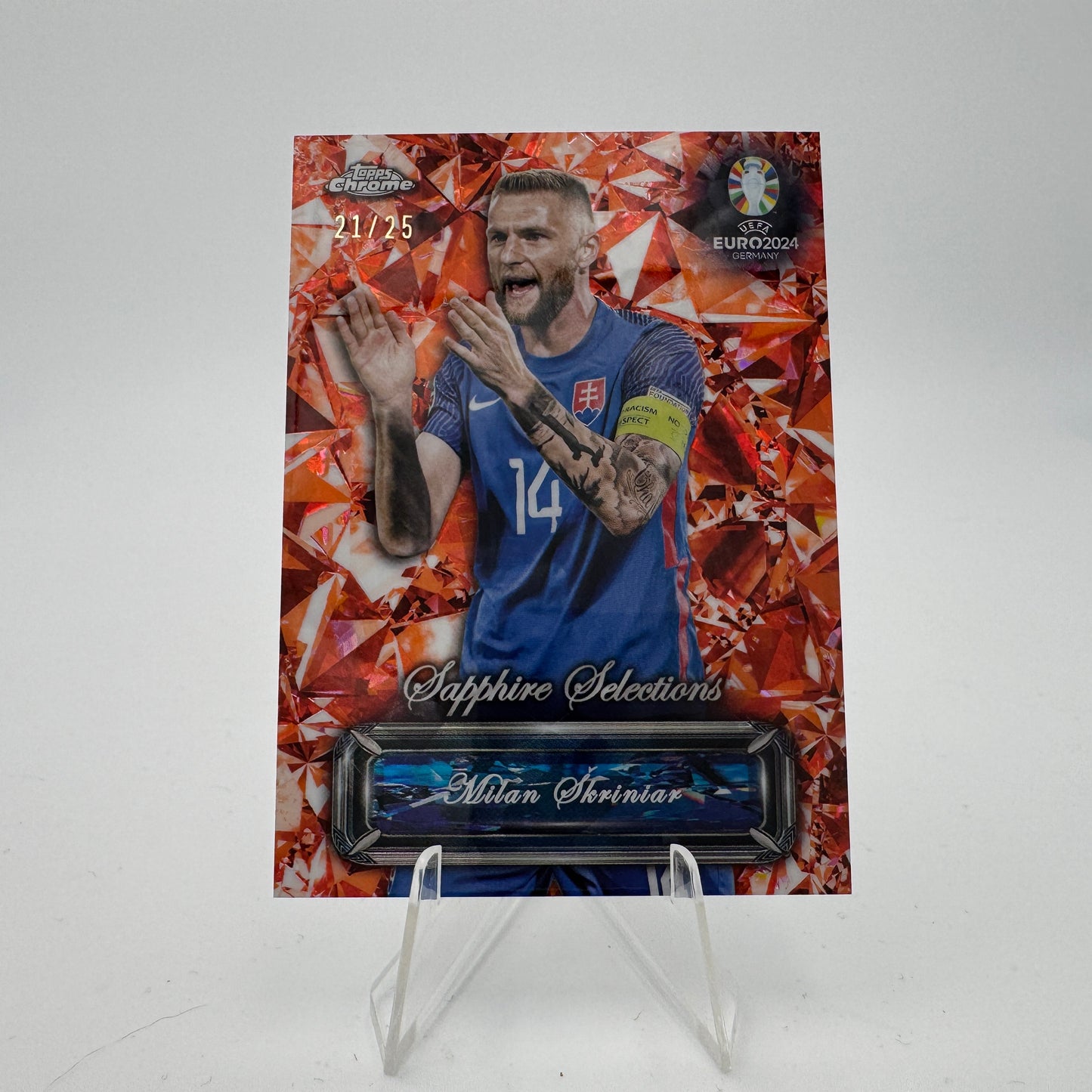Milan Skriniar - Slovakia - Topps Chrome Sapphire EURO 2024 - Sapphire Selections 21/25
