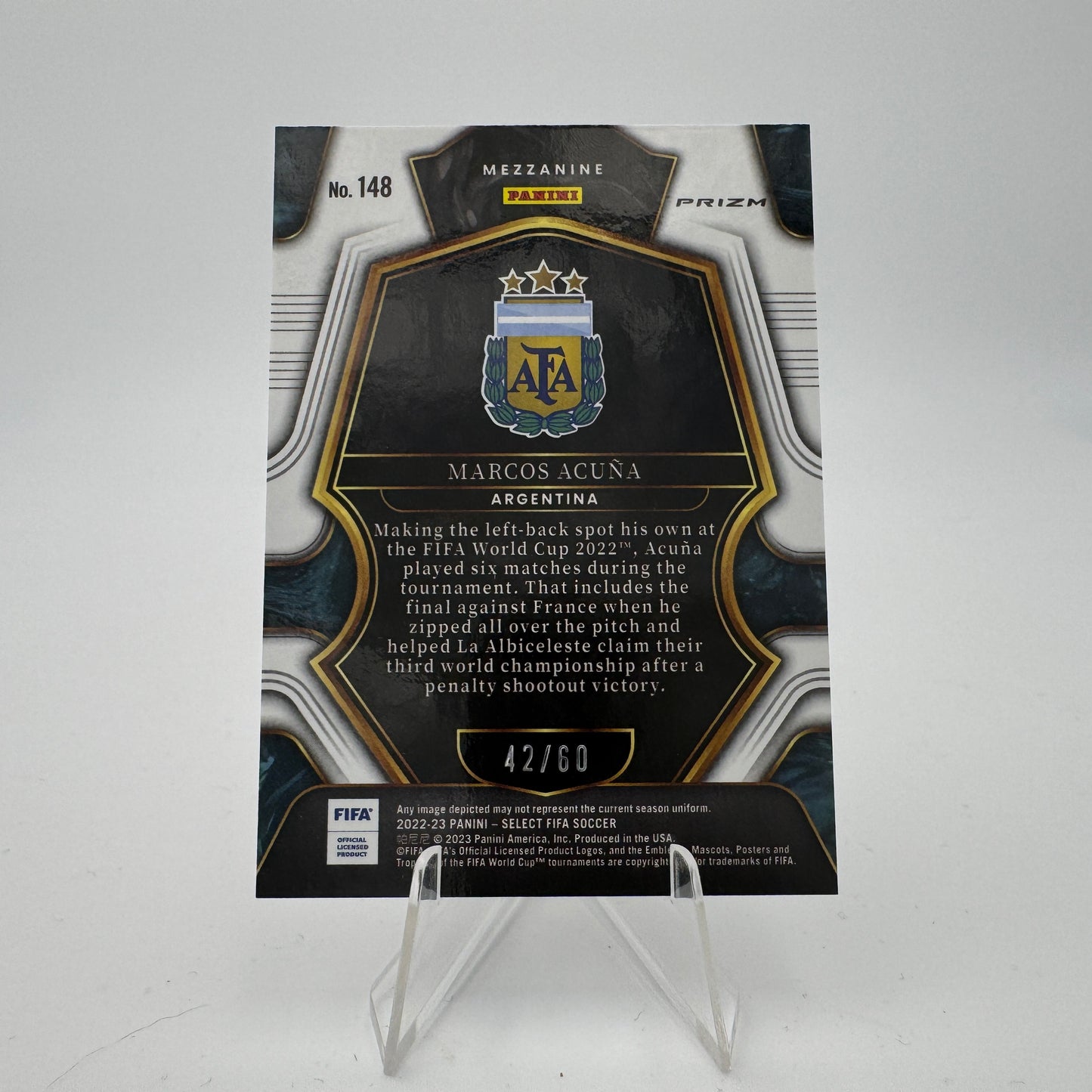 Marcos Acuna - Argentina - Panini Select 2022/23 - 42/60