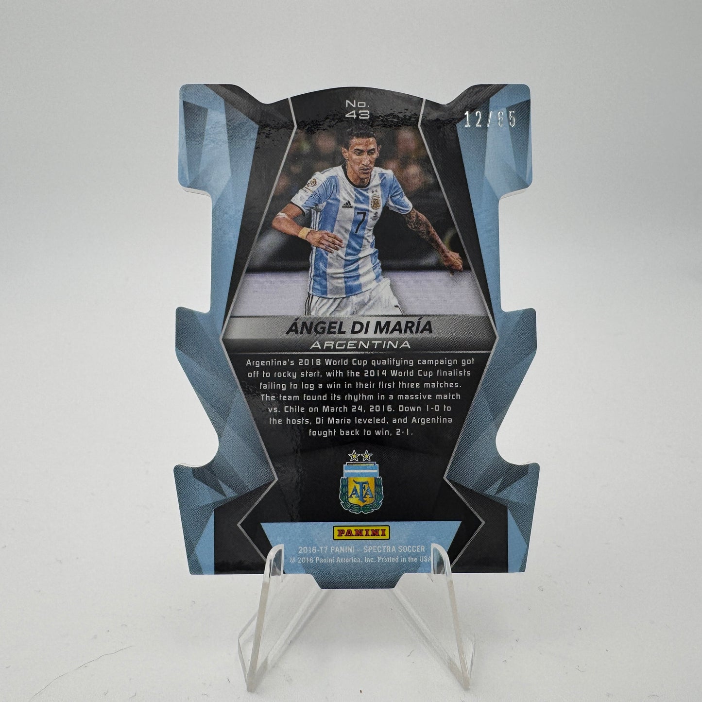 Angel Di Maria - Argentina - Panini Spectra 2016/17 - 12/65 Die Cut