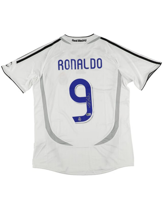 Maillot Signé par Ronaldo - Real Madrid - Certificat Beckett