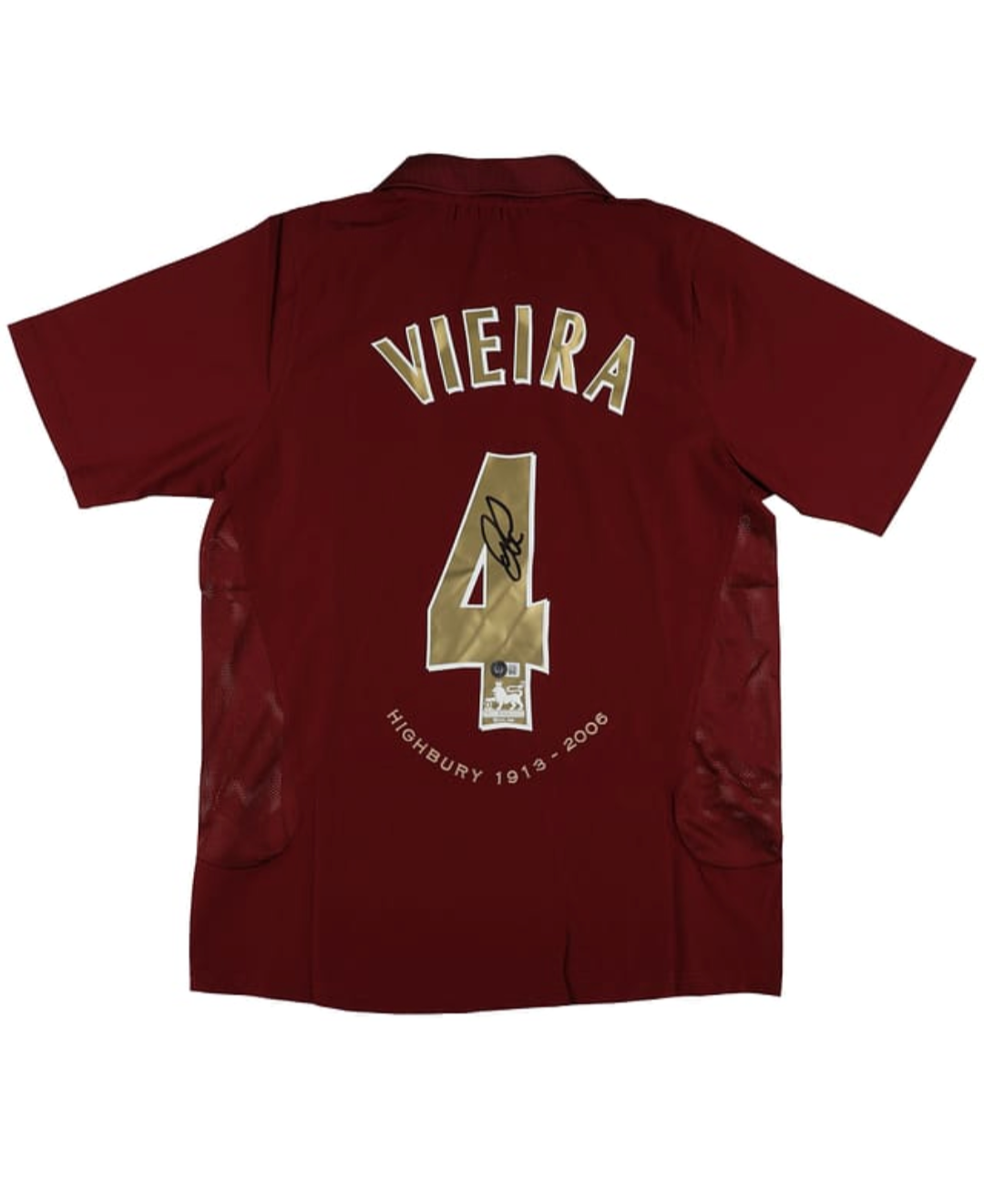 Maillot Signé par Patrick Vieira - Arsenal - Certificat Beckett