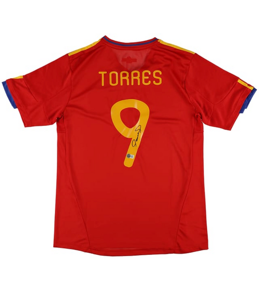 Maillot Signé par Fernando Torres  - Espagne - Certificat Beckett