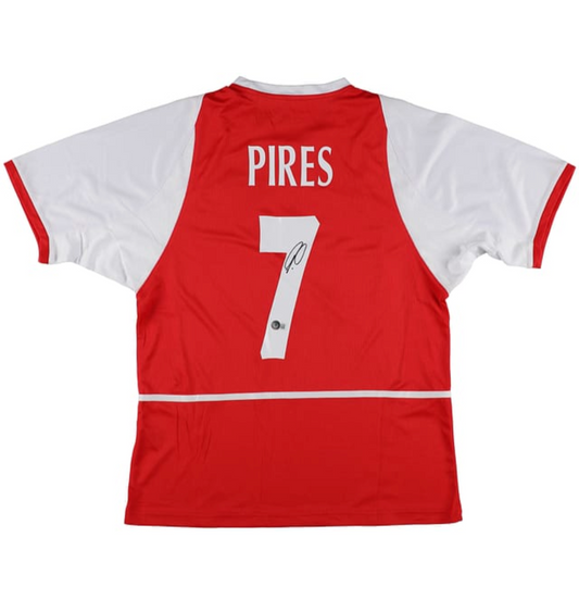 Maillot Signé par Robert Pires  - Arsenal - Certificat Beckett