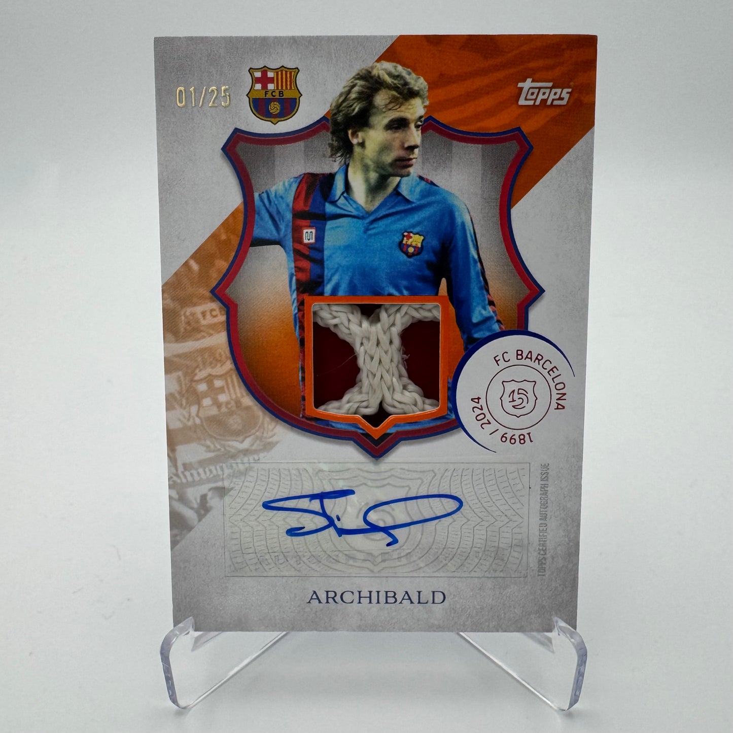 Steve Archibald - FC Barcelona - Topps Barcelona 125 - Auto Relic 01/25