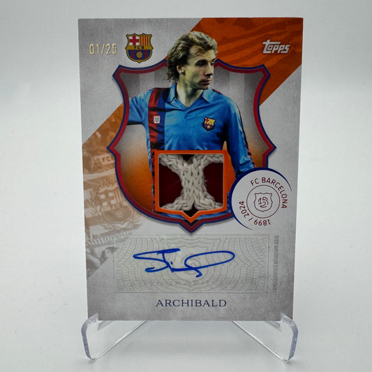 Steve Archibald - FC Barcelona - Topps Barcelona 125 - Auto Relic 01/25