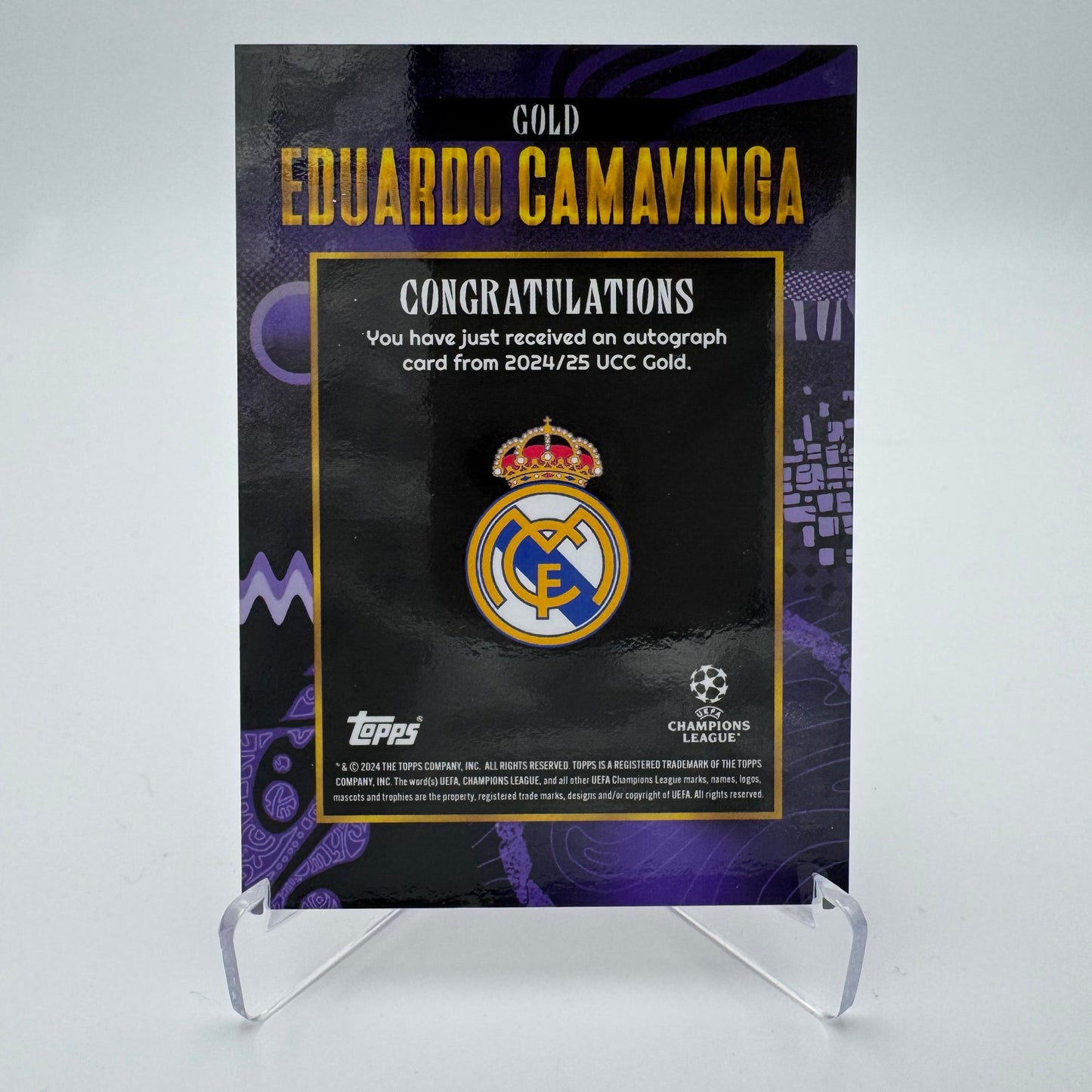 Eduardo Camavinga - Real Madrid - Topps UCC GOLD 24/25 - Auto 19/25