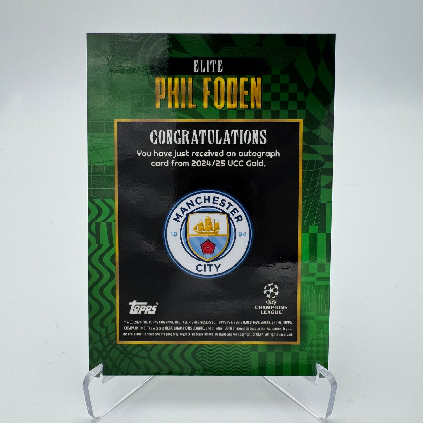 Phil Foden - Manchester City - Topps UCC GOLD 24/25 - Auto 27/99