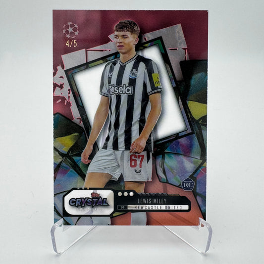 Lewis Miley RC - Newcastle United - Topps Crystal Premium UCC 23/24 - 4/5
