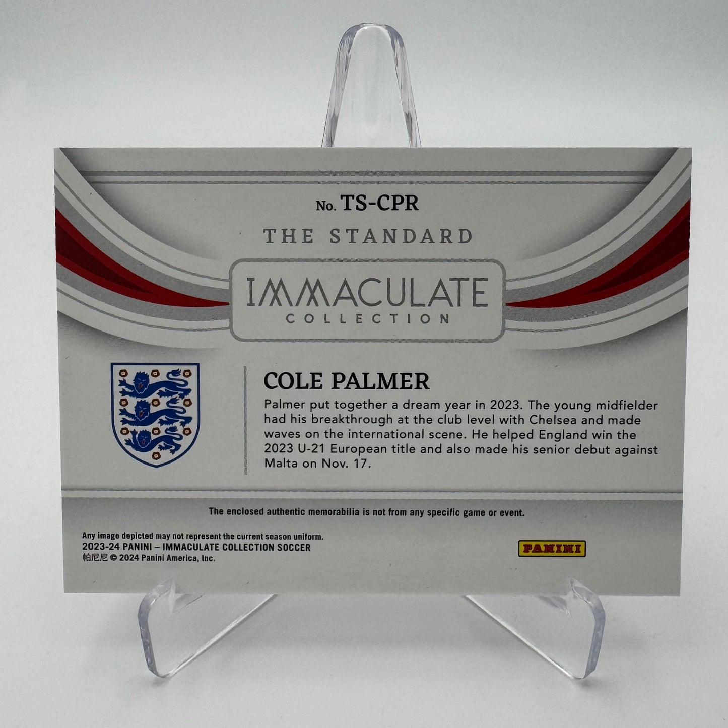 Cole Palmer - England - Panini Immaculate 23/24 - Relic 05/10