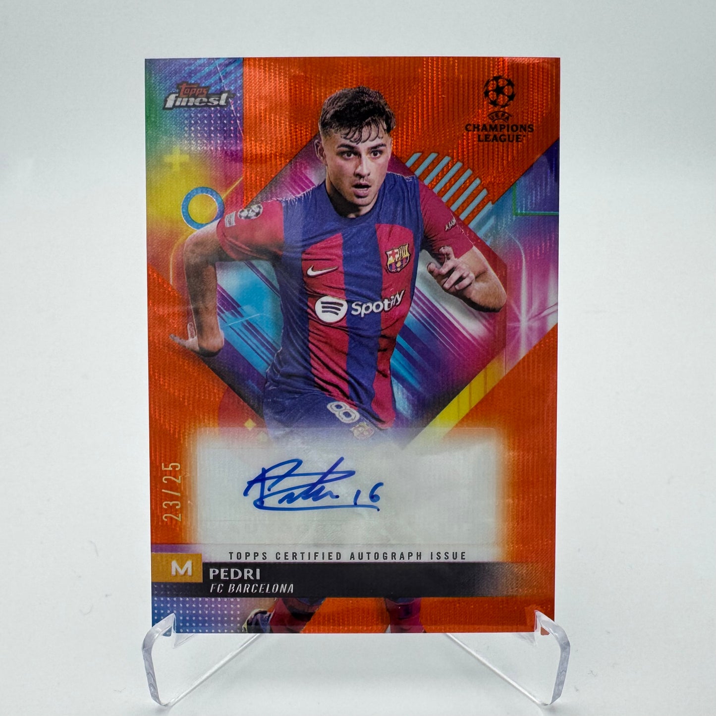 Pedri - FC Barcelona - Topps Finest UCC 23/24 - Auto 23/25