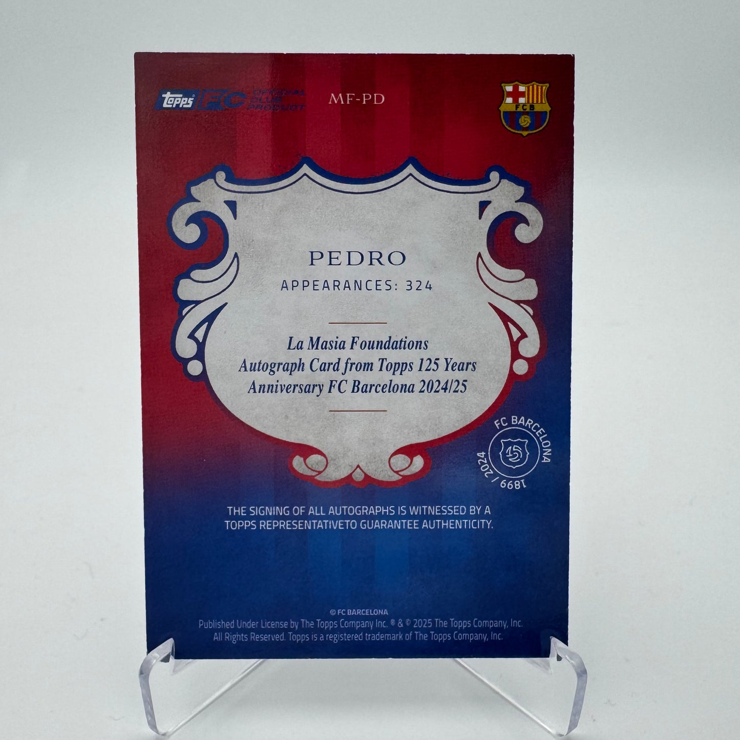 Pedro - FC Barcelona - Topps Barcelona 125 - Auto 11/50