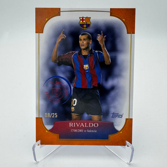 Rivaldo - FC Barcelona - Topps Barcelona 125 - SP 08/25