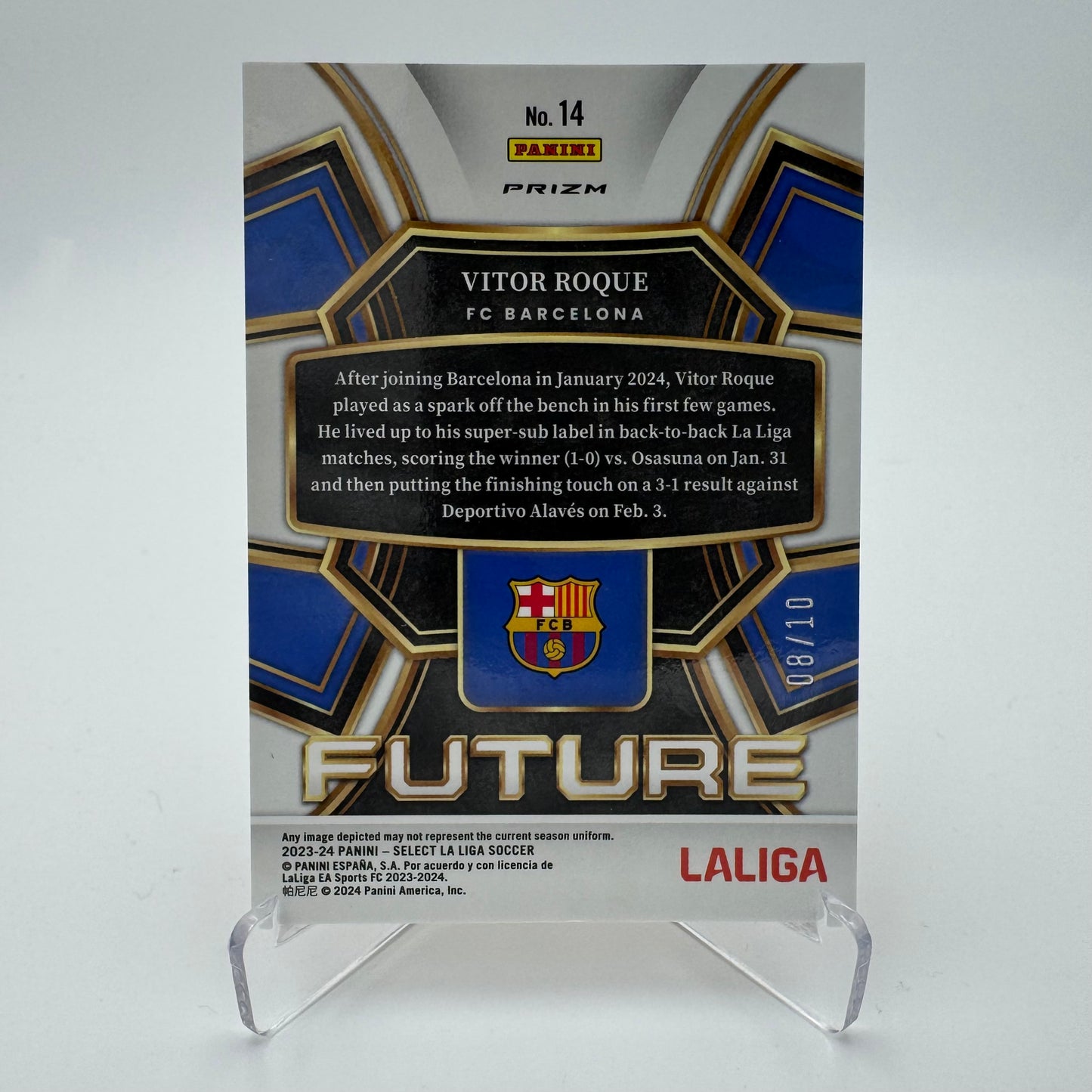 Vitor Roque RC - FC Barcelona - Panini Select La Liga 23/24 - 08/10