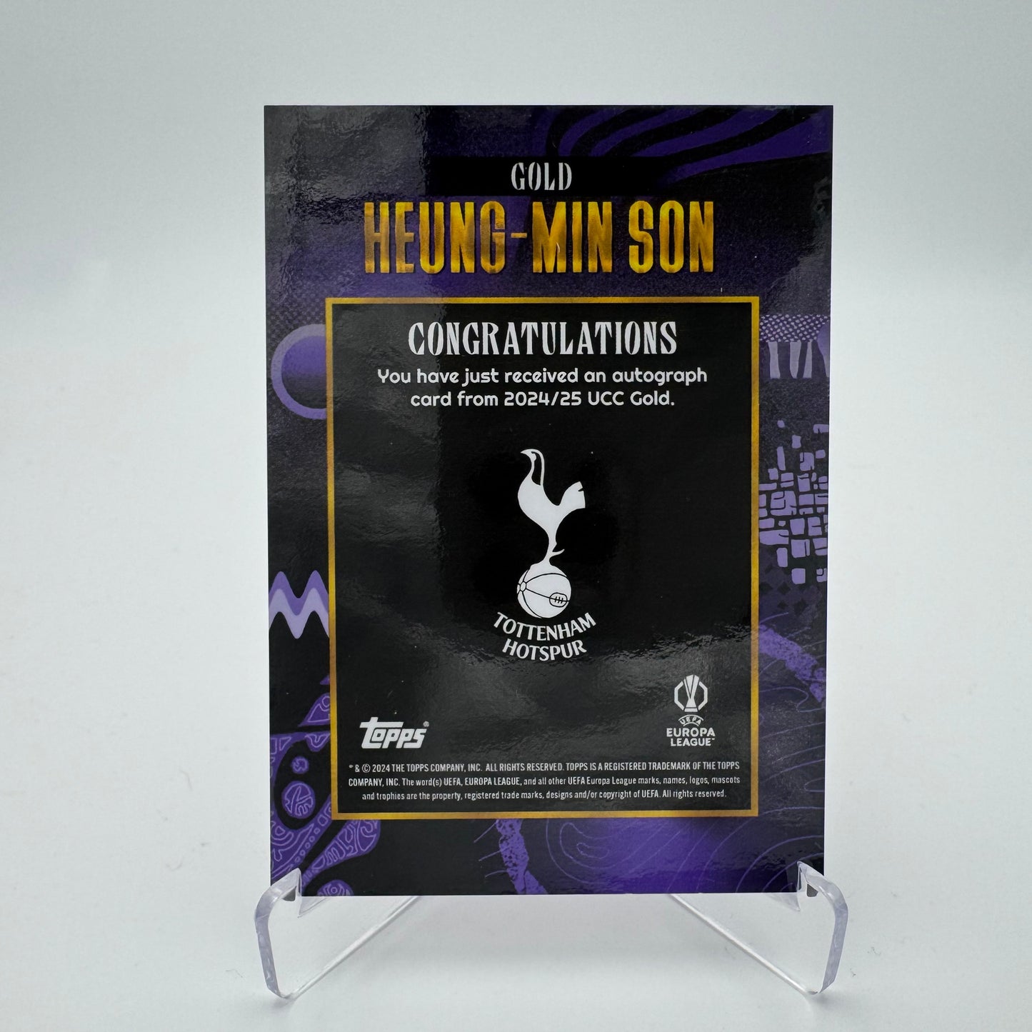 Heung-Min Son - Tottenham Hotspur - Topps UCC GOLD 24/25 - Auto 03/25