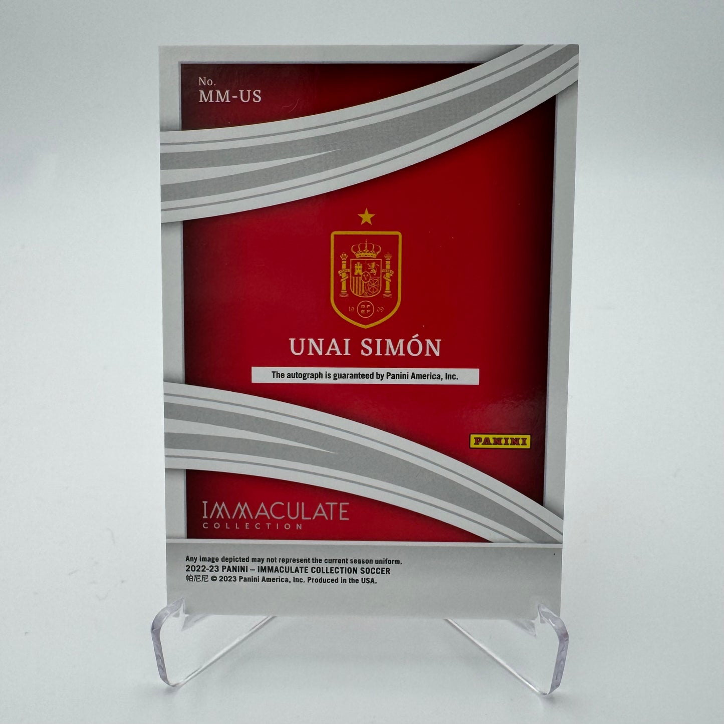Unai Simon - Spain - Panini Immaculate 22/23 - Auto 8/8