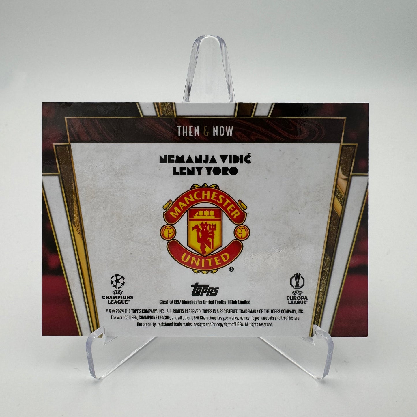 Nemanja Vidic / Leny Yoro - Manchester United - Topps Deco 2024 - Dual Auto 07/10