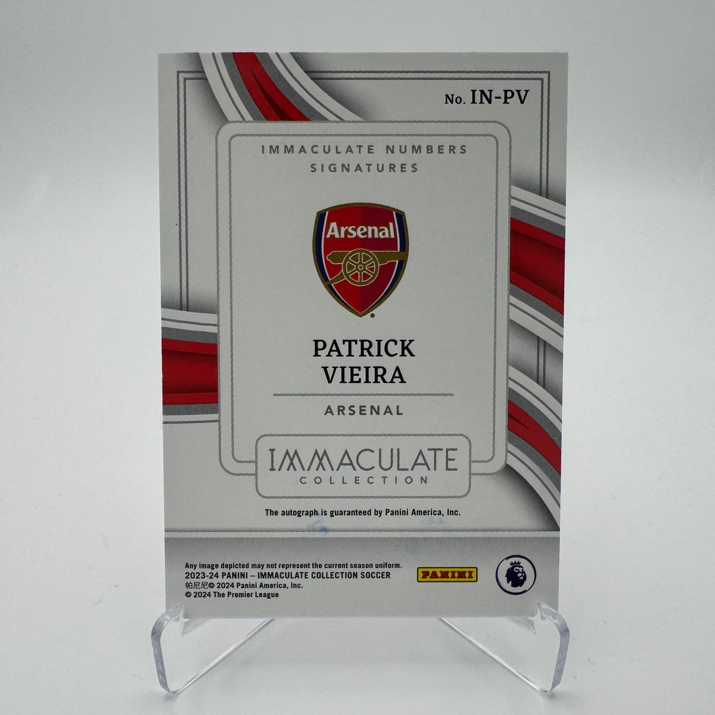 Patrick Vieira - Arsenal FC - Panini Immaculate 23/24 - Auto 45/49