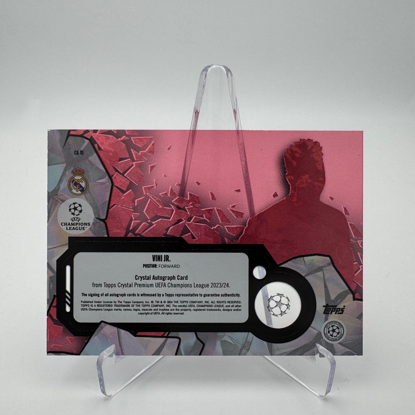 Vini Jr - Real Madrid - Topps Crystal Premium UCC 23/24 - Auto 1/5