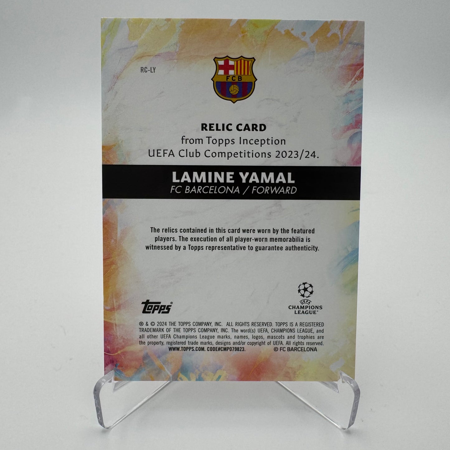Lamine Yamal RC - FC Barcelona - Topps Inception UCC 23/24 - Relic Dual Color 155/200
