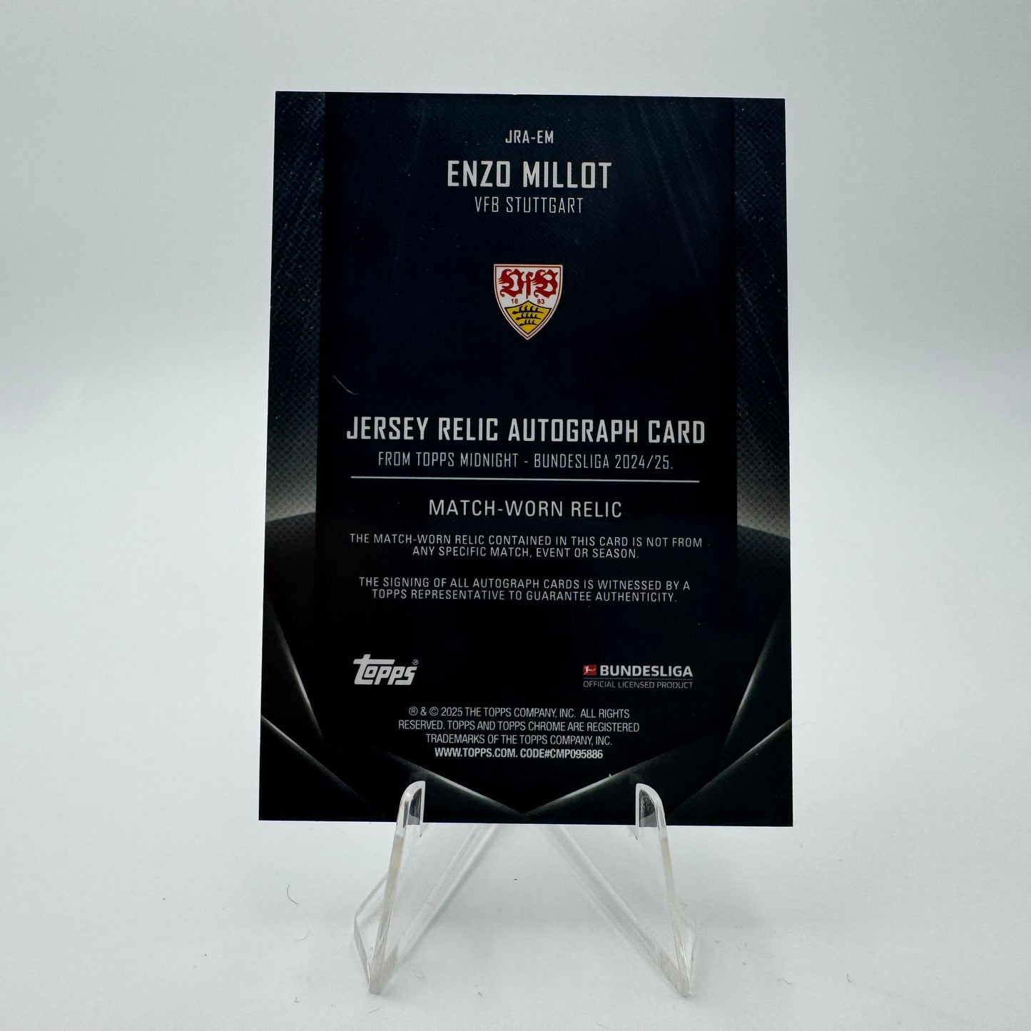 Enzo Millot - VFB Stuttgart - Topps Midnight Bundesliga 24-25 - Autograph/Relic
