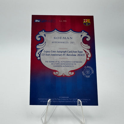 Koeman - FC Barcelona - Topps Barcelona 125 - Auto - 21/50