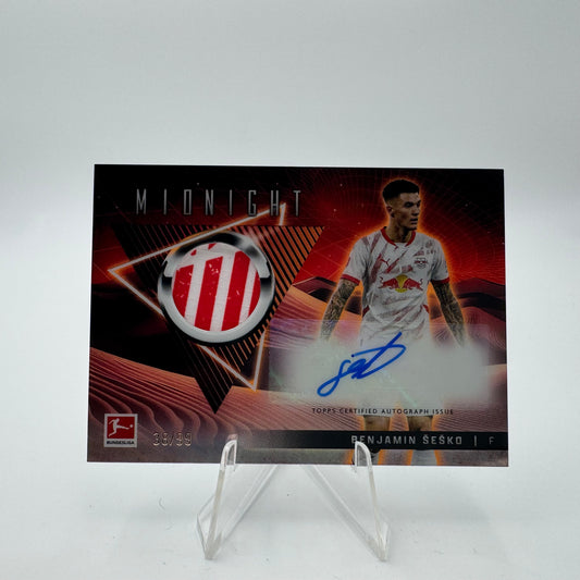 Benjamin Sesko - RB Leipzig - Topps Midnight Bundesliga 24-25 - Autograph/Relic - 38/99