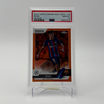 Pedri - FC Barcelona - Topps Chrome UCC 2023 - National Edition - 15/25 - PSA 10